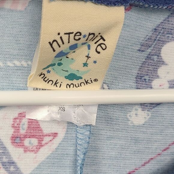 Nite Nite Munki Munki XS (0/2) Knit Mittens Pajama Onesie One-piece Union Suit - Picture 6 of 8